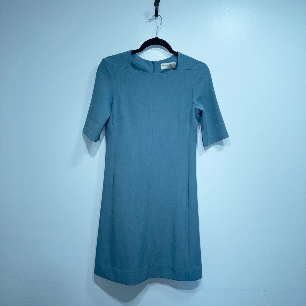 MM LaFleur Dusty Blue The Emily‎ A-Line Dress 4